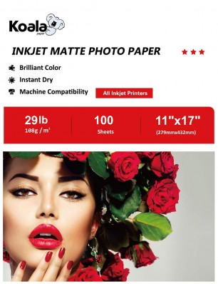 Koala Matte Photo Paper 11x17 Inch 108gsm 100 Sheets Used For Inkjet Printer