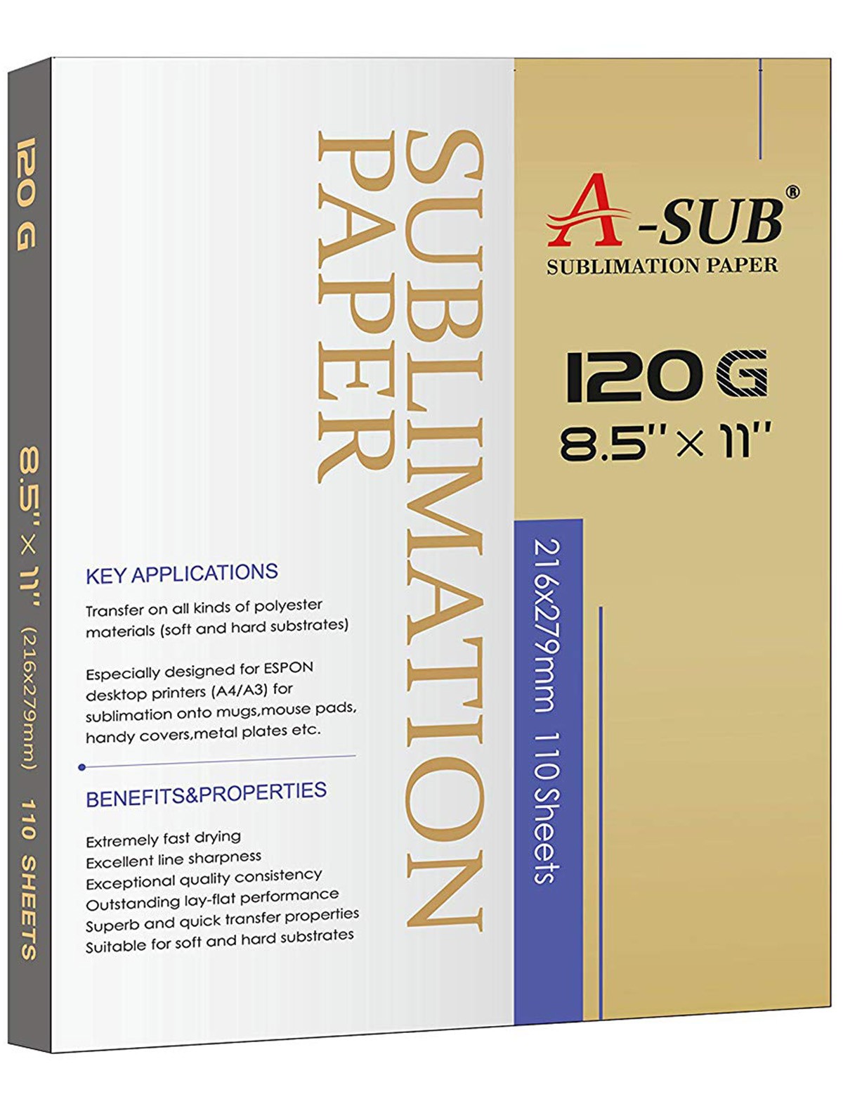 A-SUB Sublimation Paper 125gsm & Sublimation Ink & Mouse Pad Bundle Kit, A- SUB