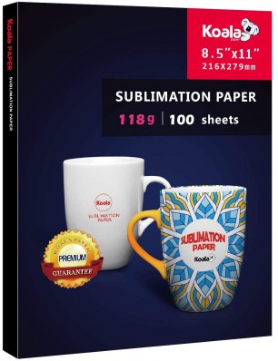 KOALA Sublimation Transfer Paper 8.5x11 Inch 100 Sheets 118gsm for Inkjet Printer