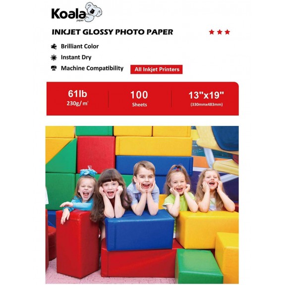 Koala High Glossy Photo Paper 13x19 Inch 230gsm 100 Sheets Used For All Inkjet Printers