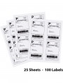 Koala 4-UP Shipping Labels 4x5 Inch Adhesive Label Stickers for Laser & Inkjet Printers, 25 Sheets 100 Labels