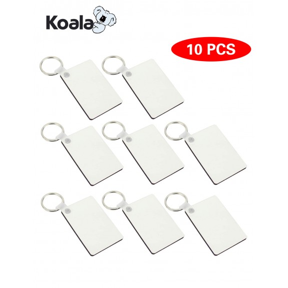10pcs rectangle sublimation keychain blanks for Heat Transfer