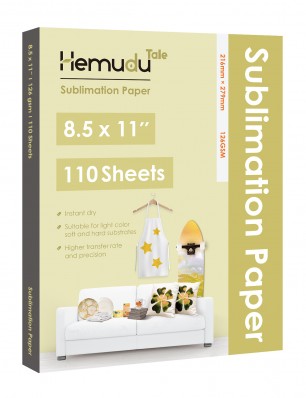 Hemudu Sublimation Transfer Paper 8.5'' x 11'' 126gsm 110 Sheets for any Inkjet Printer