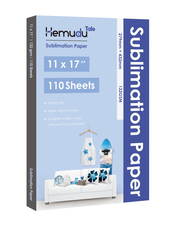 Hemudu Sublimation Transfer Paper 11'' x 17'' 122gsm 110 Sheets for any  Inkjet Printer