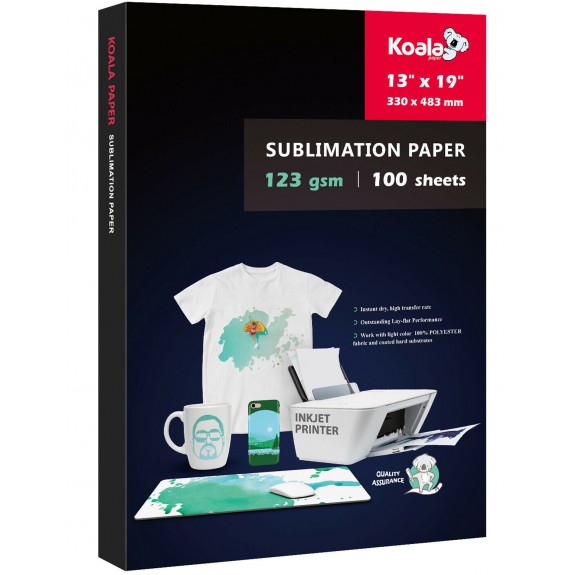 KOALA Sublimation Transfer Paper 13x19 Inch 50 Sheets 123gsm for Inkjet Printer