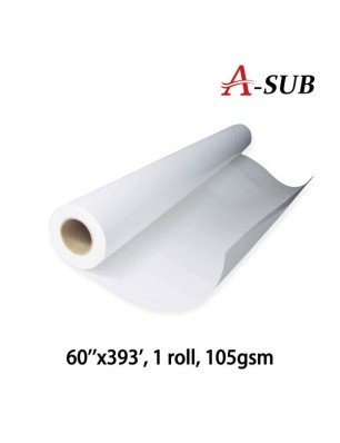 A-SUB Sublimation Paper 60"x393', 105gsm, roll size
