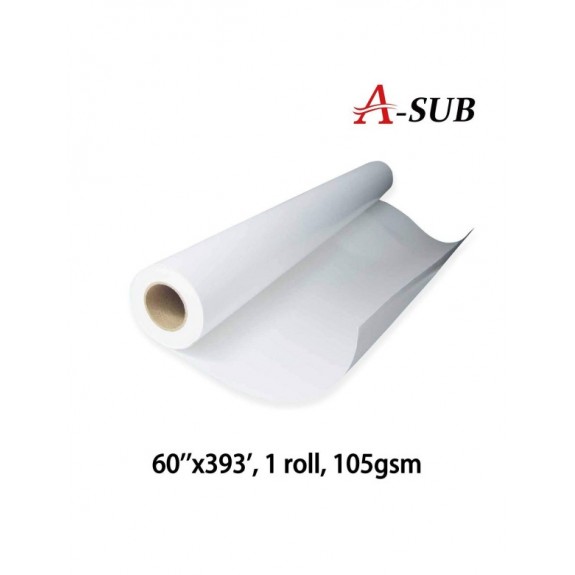 A-SUB Sublimation Paper 60"x393', 105gsm, roll size