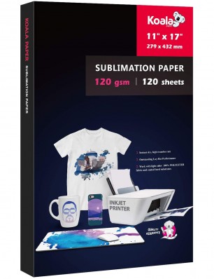 KOALA Sublimation Transfer Paper 11x17 Inch 120gsm 120 Sheets for Inkjet Printer