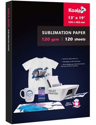 KOALA Sublimation Transfer Paper 13x19 Inch 120gsm 120 Sheets for Inkjet Printer