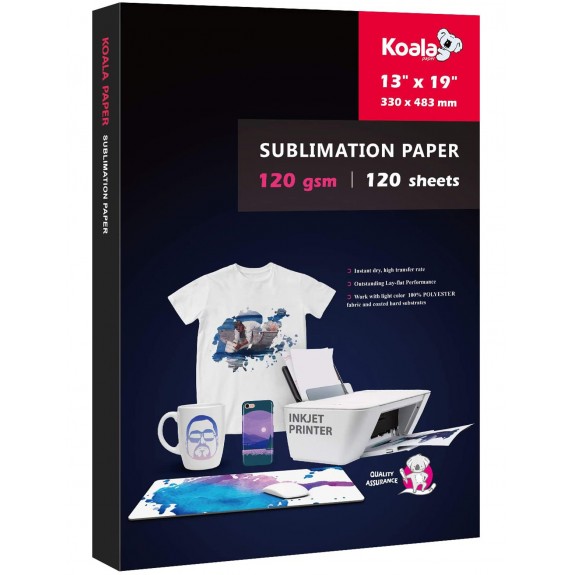 KOALA Sublimation Transfer Paper 13x19 Inch 120gsm 100 Sheets for Inkjet Printer