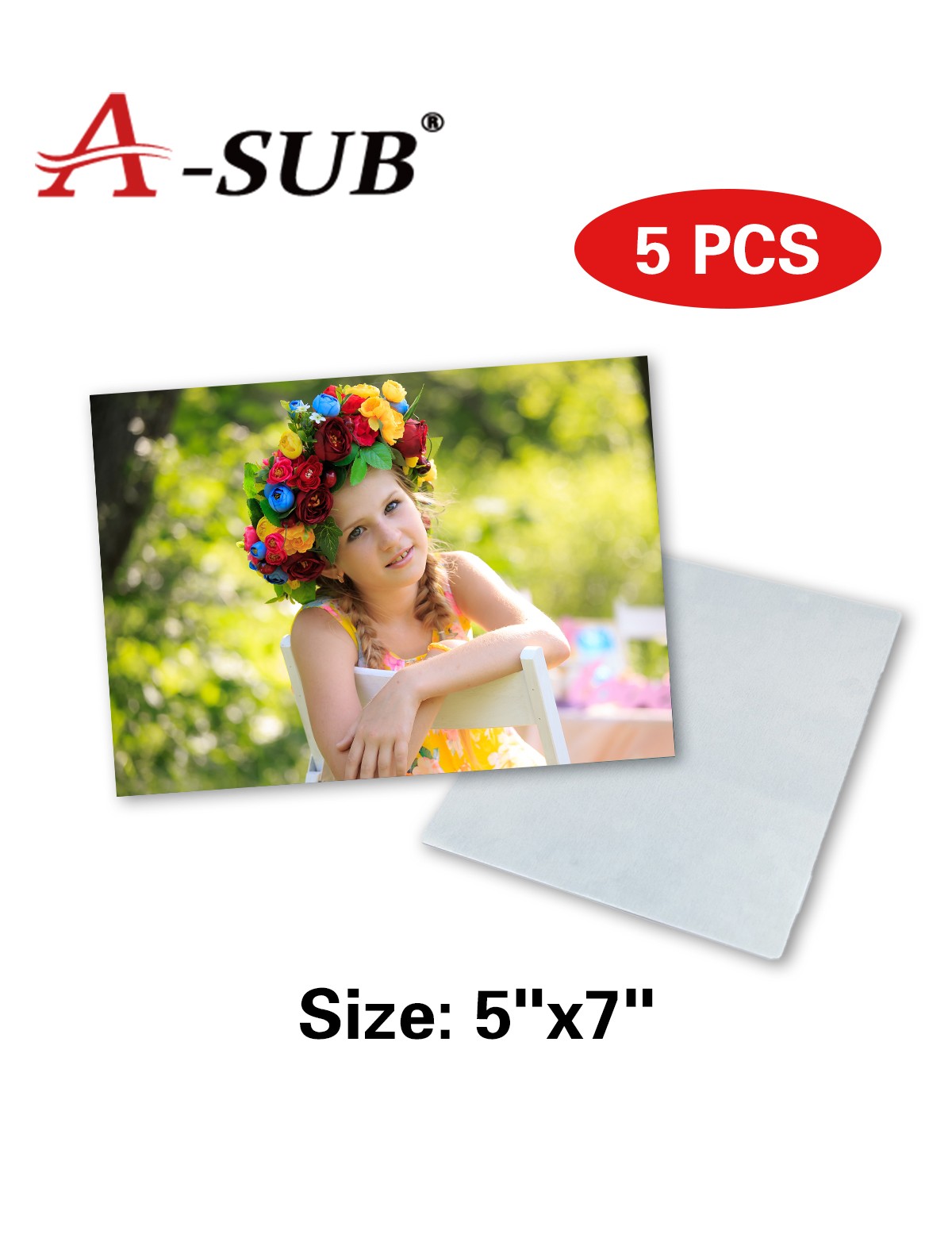 A-SUB HD Sublimation Aluminum Photo Panels 5 x 7 5 Pack