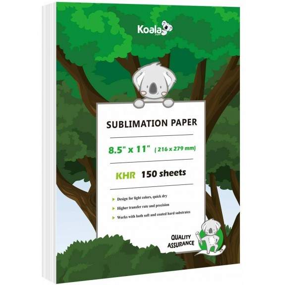 Koala Sublimation Paper 150 Sheets 8.5x11 inches 100gsm for Inkjet Printer