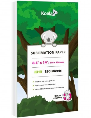  Koala Sublimation Paper 150 Sheets 8.5x14 inches 100gsm for Inkjet Printer