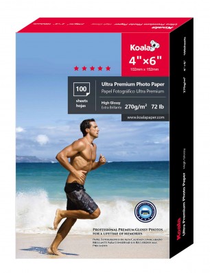 Koala Advanced High Glossy Photo Paper 4x6 Inch 270gsm 100 Sheets Used For All Inkjet Printer