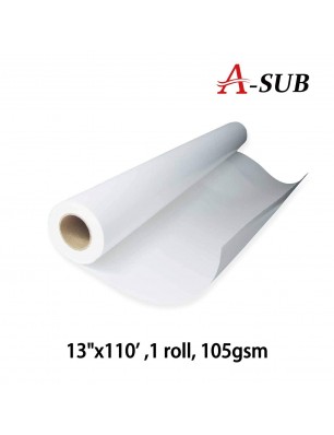 A-SUB Sublimation Paper 13"x110'/13"x300', 105gsm roll size