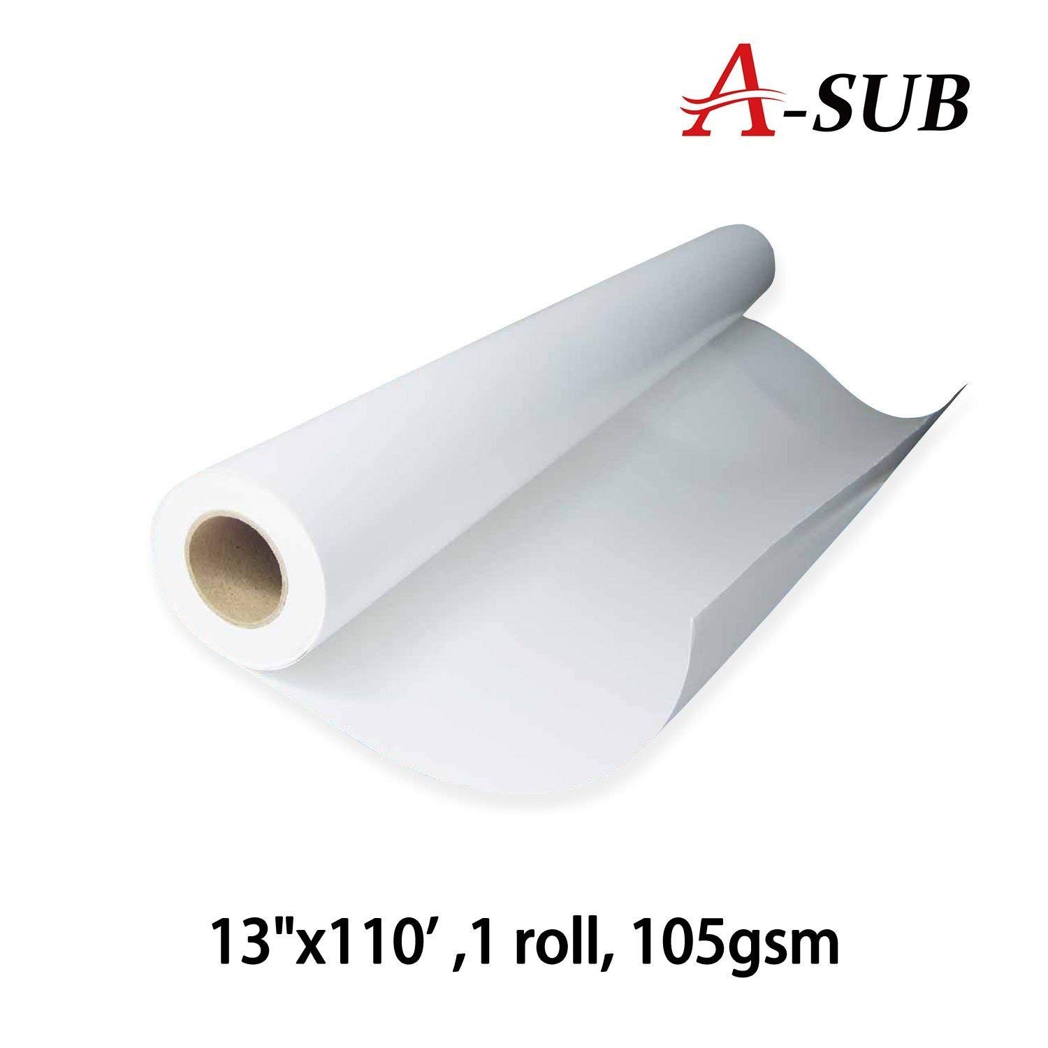 A-SUB Sublimation Paper 13x110'/13x300', 105gsm roll size
