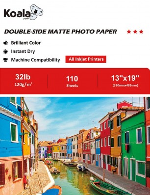 Koala Double Sided Matte Photo Paper 13x19 Inch 120gsm 110 Sheets Used For All Inkjet Printers