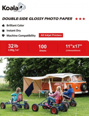 Koala Double Side Glossy Photo Paper 11x17 Inch 160gsm 100 Sheets Used For  All Inkjet Printers