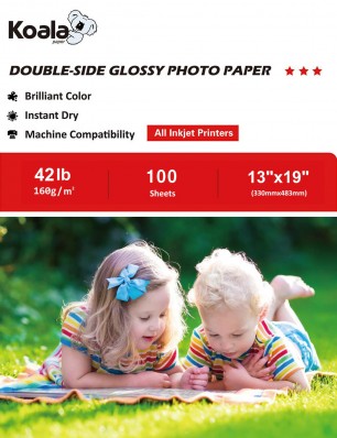 Koala Double Side Glossy Photo Paper 13x19 Inch 160gsm 100 Sheets Used For All Inkjet Printers
