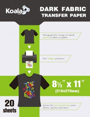 Koala Light T Shirt Transfer Paper 8.5x11 inch Compatible with All Inkjet  Printer 25 Sheets